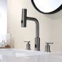 Смеситель для раковины Lefton Two-Handle Widespread Waterfall & Pull-Out Bathroom Faucet with Temperature Display-BFWS2401 Grey: Назначение Для раковины