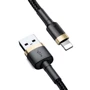 Кабель Baseus USB Cable to Lightning 2.4A 1m Gold/Black (CALKLF-BV1) фото 3