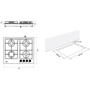 Варочная поверхность газовая Eleyus INGA 60 WH CF: Количество конфорок 4