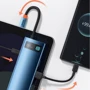 Адаптер Baseus Adapter USB-C to 3xUSB3.0+HDMI+RJ45+USB-C+TF+SD Blue (WKWG000103) фото 7