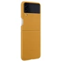 Чехол для телефонов Samsung Leather Cover Mustard (EF-VF711LYEGRU) for Samsung F711 Galaxy Flip 3: Материал Кожа, Термополиуретан, Полиуретан, Поликарбонат, Микрофибра, Металл