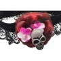 Подвязка с черепом Rubies - Skull & Rose Leg Garter (черная)