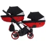 Универсальная коляска для двойни 2 в 1 Junama Diamond S-line Duo Slim 01: Материал колес полиуретан