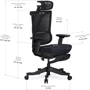 Крісло Mealux S6 Air Fabric Black (HF-S6 F/B) фото 8
