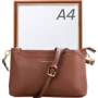Женская сумка через плечо Amelie Galanti коричневая (A991457-dark-brown): Пол Женский
