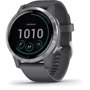 Смарт-годинник Garmin Vivoactive 4 Silver Stainless Steel Bezel w. Shadow Gray and Silicone B. (010-02174-01)