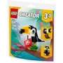 Конструктор LEGO Creator Тропический тукан (30688): Количество деталей, шт. 59