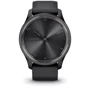 Смарт-годинник Garmin Vivomove Trend Slate Stainless Steel Bezel with Black Case and Silicone Band (010-02665-00): Дисплей 1.01" x 0.74" (254 x 346)