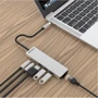 Адаптер Zamax Adapter USB-C to 2xUSB-C+HDMI+2xUSB+RJ45 Silver фото 4