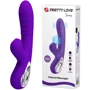 Вибратор с вакуумным стимулятором Pretty Love Jersey Purple