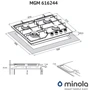 Варильна поверхня газова Minola MGM 616224 WH фото 7