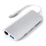 Адаптер Satechi Adapter USB-C to USB-C+3xUSB3.0+micro SD+SD+RJ45+HDMI+Mini DisplayPort Silver (ST-TCMM8PAS): Колір сріблястий