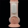Насадка на член с вибрацией LoveToy Vibrating Silk Knights Ring with Scrotum Sleeve White