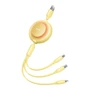 Кабель Baseus USB Cable to Micro USB/Lightning/Type-C Bright Mirror 2 Series 3.5A 1.1m Yellow (CAMJ010011): Длина 1.1 м
