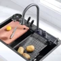 Кухонна мийка Lefton Workstation Kitchen Sink Set Digital Temperature Display KS2205 (SK019-G): Форма прямокутна