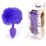 Анальна пробка із хвостом Jewellery Silicon PLUG Bunny Tail Purple