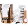 Фаллоимитатор с пульсацией Naked ADDICTION Dominic 9″ Caramel, пульт ДУ, диаметр 4,2 см