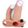 Двойная насадка на пенис с вибрацией LoveToy Pleasure X-Tender Series