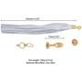 Анальная пробка LOCKINK Sevanda White Pony-Tail Anal Pear-shape Plug