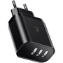 Зарядний пристрій Baseus USB Wall Charger 3xUSB 3.4A Mirror Lake Intelligent Digital Display Black (CCALL-BH01): Сила струму 2.4а і більш