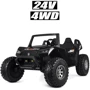 Детский двухместный электромобиль Багги Bambi Racer, черный (M 4170EBLR-2(24V)): Материал корпуса пластик