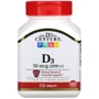 21st Century Vitamin D3 Витамин Д3 2000 МЕ 110 таблеток