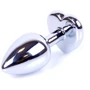 Анальная пробка с кристаллом BOSS of TOYS Boss Series - Jewellery Silver Heart PLUG Dark Blue S, BS6400050