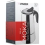 Кавоварка гейзерна Vinzer Moka Inox Induction на 4 чашки 50391: Колір нержавіюча сталь