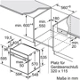 Духовой шкаф электрический Siemens HE517ABS1 + Siemens EW645CFB2E: Размеры 595х594х548 мм (ВxШxГ)
