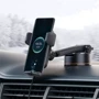 Держатель Baseus Car Holder Wireless Charger Wisdom 15W Black (CGZX000101) фото 12