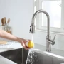 Смеситель для кухни Lefton Automatic Sensor & Pull-Down Kitchen Faucet - KF2210 Brushed Nickel: Вид смесителя Однорычажный