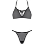 Комплект белья Obsessive Celia Noir set black XL/2XL