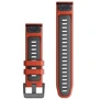 Ремінець Garmin QuickFit 22mm Watch Bands Flame Red/Graphite Silicone (010-13280-04): Колір красный