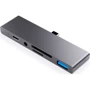 Адаптер Qitech Adapter USB-C to USB-C+USB3.0+micro SD+SD+HDMI+Mini-jack 3.5 Space Gray (QT-Hub3): Колір сірий