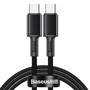 Кабель Baseus Cable USB-C to USB-C 100W High Density Braided 2m Black (CATGD-A01)