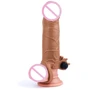Насадка на член LoveToy Pleasure X-Tender Vibrating Penis Sleeve Add 2" Brown