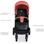 Візок El Camino X4 ME 1024 (coral): Матеріал коліс EVA