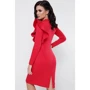 Платье FashionUp PL-1668C 42 красное повседневное до середины бедра: Состав Вискоза, Эластан