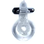 Ерекційне вібро кільце BOSS - Dolphin Vibro CockRing Clear, BS6700050