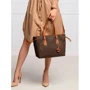 Сумка жіноча Michael Kors VOYAGER MD MF TZ TOTE темно-коричнева (30F8GV6T2B200): Стать жіночий