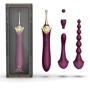 Мультифункциональный вибратор Zalo - Bess 2 Velvet Purple (4 насадки, подогрев)