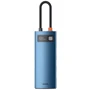 Адаптер Baseus Adapter USB-C to 3xUSB3.0+HDMI+RJ45+USB-C Blue (WKWG000003): Колір синий