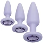 Набор анальных пробок California Exotic Novelties First Time Crystal Booty Anal Plug Set (сиреневый)