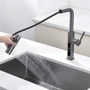 Смеситель для кухни Lefton Waterfall & Pull-Out Kitchen Faucet with Temperature Display-KF2209 Grey фото 12