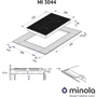 Варочная поверхность электрическая Minola MI 3044 GOLD: Размеры для встраивания 5.8x26.8х49.2 см