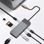 Адаптер WIWU Adapter Linker A721HD 7in1 USB-C to USB-C+2xUSB3.1+HDMI+SD/MicroSD+PD Grey фото 4