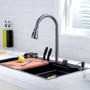 Кухонна мийка Lefton Workstation Kitchen Sink Set Digital Temperature Display KS2205 (SK019-G): Наявність крила немає
