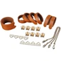 Набор из 8 ремней для связывания LOCKINK 8-Bondage-Straps Restraint Set - Brown