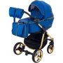 Універсальна коляска 2 в 1 Adamex Sierra Polar (Gold) шкіра 100% Y220 темно-синій перламутр: Можливість встановлення люльки є