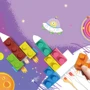 Набор для творчества Avenir восковые мелки Космос 12 цветов (6004125) фото 6